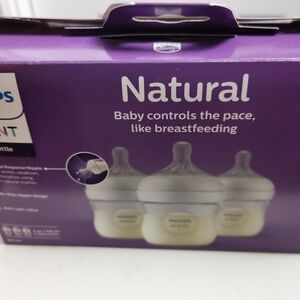 Natural baby feeding bottles x 3